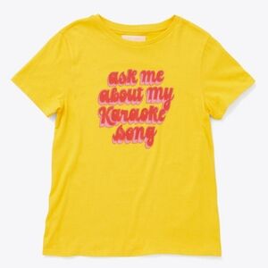 ban.do Sunshine Yellow Karaoke Song Short Sleeve Tee Size Small